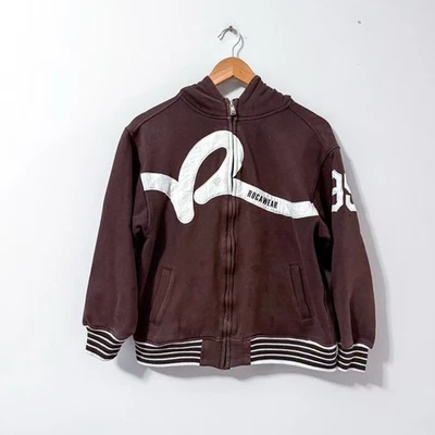 Sudadera con Capucha Rocawear Y2K Vintage Años 2000 Marrón y Crema Manga Larga Cremallera Completa Foto 1 de 4
