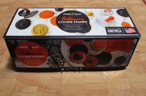 Nordic Ware Halloween Keksstempel Set 3 Aluminiumguss mit Holzgriffen GUC - Bild 1 von 22