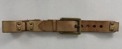 LINEA PELLE Bronzy Gold Metallic Leather Belt With Brass Buckle  Sz M - Image 1 of 4