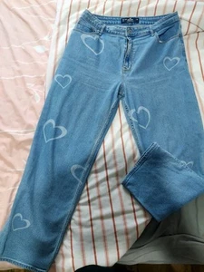 Hollister Women Jeans Dad Jeans Straight Legs Size 16 Excellent Condition - Picture 1 of 8