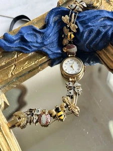 Avon Jennie B Quartz Analog Wrist Watch | Works | Bee, Ladybug,& Butterfly Charm - Picture 1 of 5