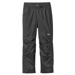 REI Co-Op Essential Rain Pants Mens Size M Drawstring Nylon Hiking Black - Picture 1 of 9