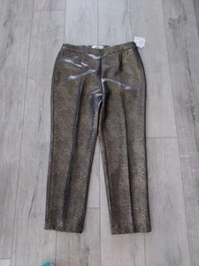 NWT, KASPER, Pants, Black/Gold Metallic, Sz 10, MSRP $89.00 - Picture 1 of 7