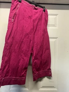 Danskin Now Workout Capri Pants Women's Medium Mid Rise Pink Loose Fit - Picture 1 of 7