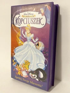 Vintage Walt Disney Cinderella VHS Tape Polish Translation Edition - Imagen 1 de 8