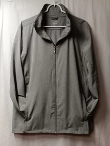 Chaqueta de lluvia para mujer Hang Ten gris jaspeado talla grande ligera cremallera completa - Imagen 1 de 5