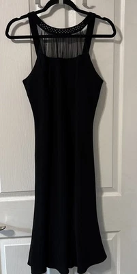 Evan Picone Women’s Size 10 Black Beaded Accent Sleeveless Lined Sheath Dress - Image 1 of 4