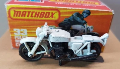 Matchbox  1-75  # 33 Police Motor Cycle, in Repro-Box | aus Opas Sammlung - Bild 1 von 4