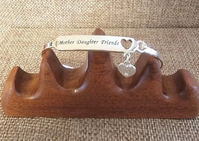 Floating Heart Mother Daughter Designer LR Sterling Silver Bracelet w/Gift Box - Image 1 of 4