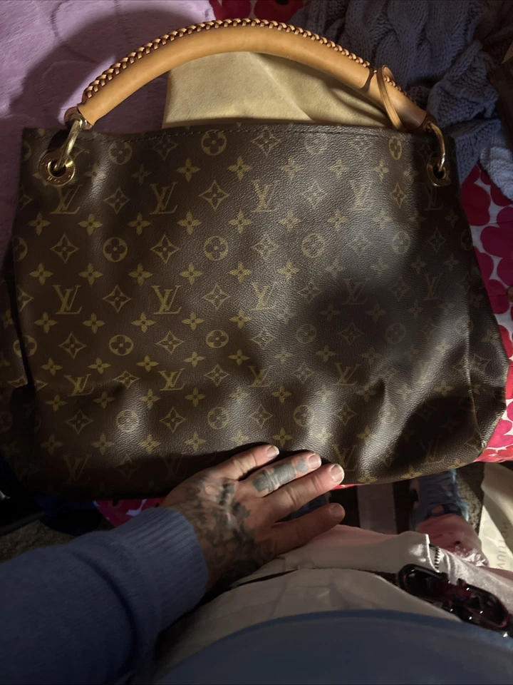 Bolso Louis Vuitton Artístico Monograma Cartera/Bolso con Asa Superior mm Cuero Marrón Foto 1 de 4