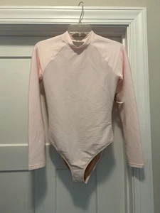 NUEVO J.CREW Active Acanalado Manga Larga Una Pieza Traje de Baño Protección Anti erupciones Talla 6 Rosa - Imagen 1 de 4