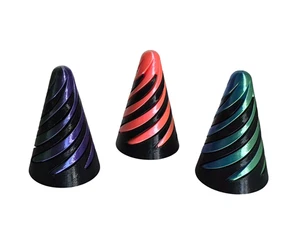 3pc 3" 3D Printed Fidget Spiral Cone Stress Relief Fun Desk Toy Adult Child Gift - Picture 1 of 13