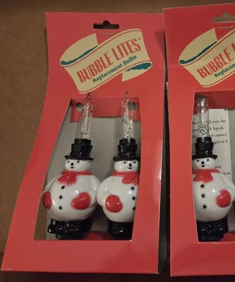3 Classic Christmas Snowman Night Lights Lites Vintage NOS Replacement Bulbs - Image 1 of 4