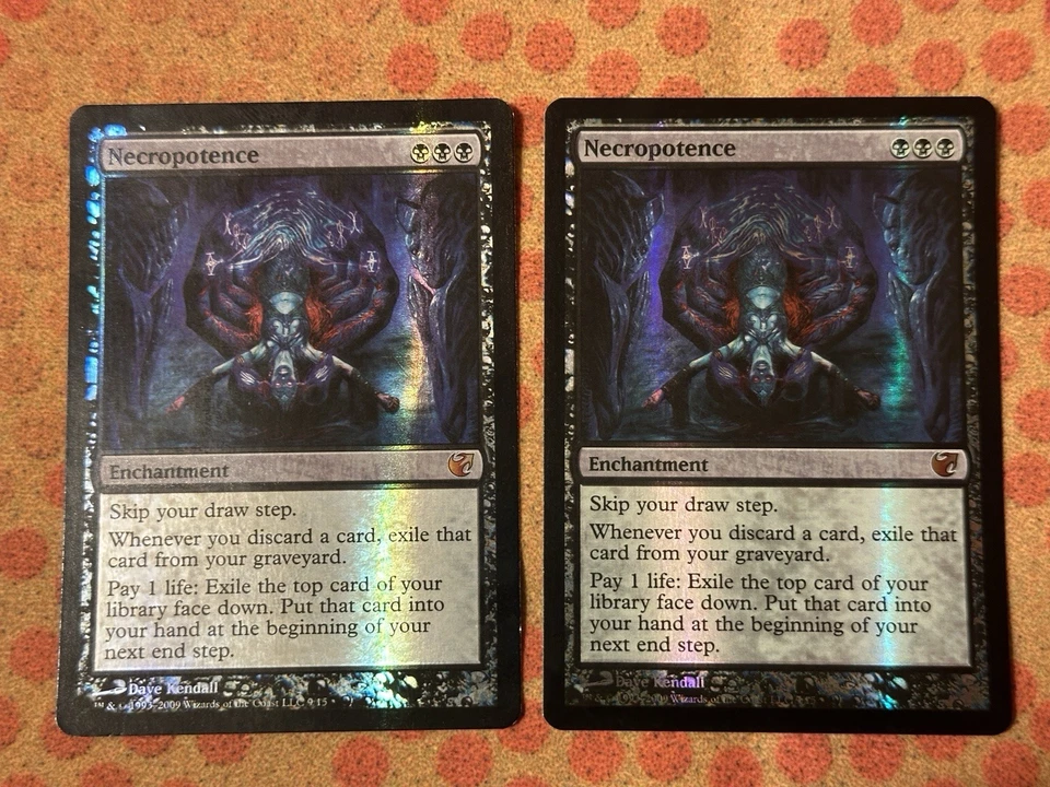 MtG: 2 x From the Vaults: Exiled Foil Necropotence - NM - Image 1 of 2