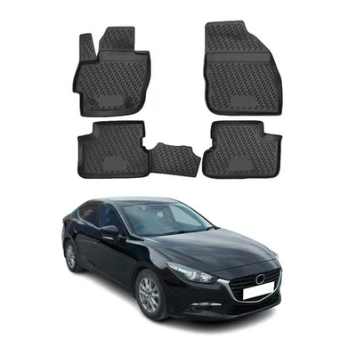 Tapetes forro OMAC para Mazda 3 2014-2018 negro TPE para todo tipo de clima 4 piezas Foto 1 de 4