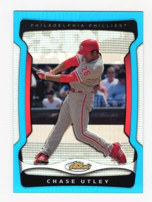 2009 Chase Utley Topps Finest Blue Refractor /399 #26 Philadelphia Phillies - Image 1 of 2