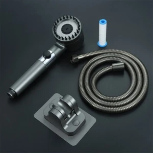 Shower Head Bracket 1.5m Hose Filter Gray ABS for Adults Pets Children's Showers - Picture 1 of 39