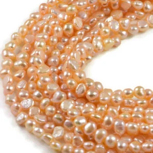 Freshwater Pearl Beads Genuine Cultured Pink Potato 14 inch Strand pearl bead... - Picture 1 of 4
