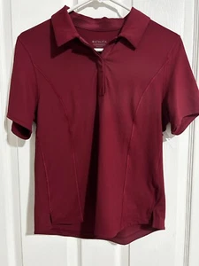 Athleta Short Sleeve Polo Shirt Women’s Size Small Red Golf Tennis - Picture 1 of 5