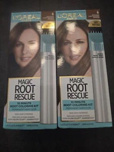2 Pack - L'Oreal Paris Magic Root Rescue Permanent Hair Color, 6 Light Brown - Picture 1 of 4