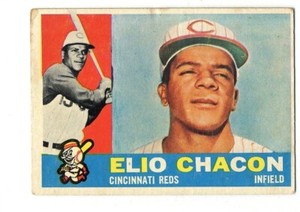 1960 TOPPS CINCINNATI REDS ELIO CHACON #543 ROOKIE CARD HI # 