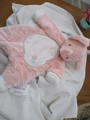 Douglas Bebé Peluche ELEFANTE ROSA Sshlumpie Lovey Manta de Seguridad Acurrucarse Nuevo Foto 1 de 2
