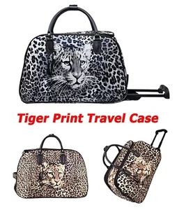 Holidays Leopard Print Weekend Travel Bag Trolley Holdall Hand Luggage Handbag - Picture 1 of 11