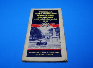 1941 ESSO Straßenkarte WEST VIRGINIA MARYLAND DELAWARE Richmond Baltimore Annapolis - Bild 1 von 9