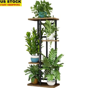 4 Tier Plant Stand Indoor Flower Shelf Display Rack Pots Garden Living Room New - Picture 1 of 7