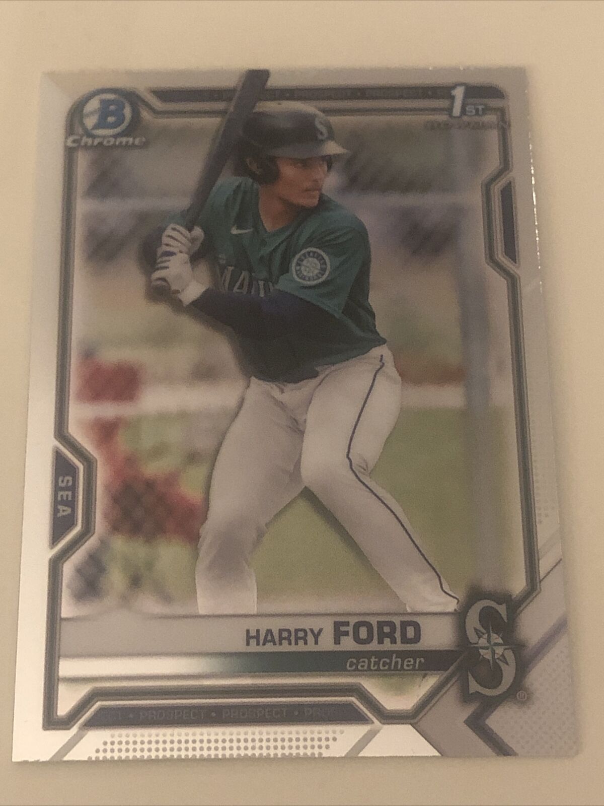 Harry Ford 2021 Bowman Draft #BDC-1 Chrome 1st Seattle Mariners