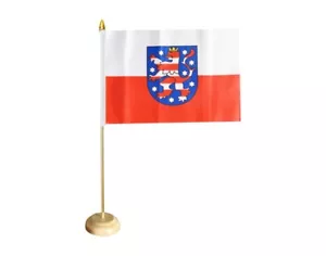 Tischflagge Deutschland Thüringen Thüringer Tischfahne 15x22cm - Picture 1 of 1
