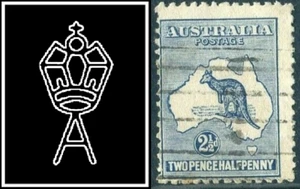 1918 Australia 2 1/2d Azul 3a W/M Placa de Estampilla de Canguro 2 BW 11(2)d 2L55 Variedad - Imagen 1 de 1