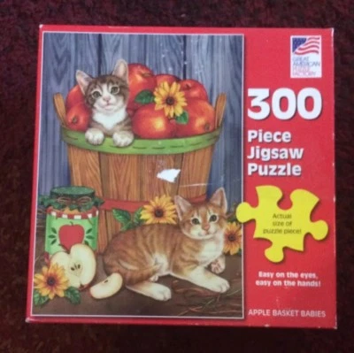 Great American Puzzle Factory 300 Piece Puzzle Called Apple Basket Babies - Image 1 of 4