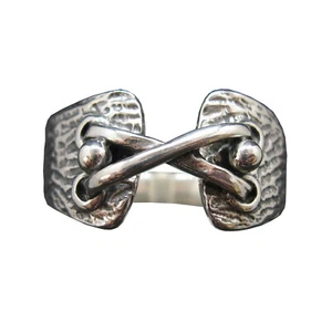 Stylish Handmade Sterling Silver Ring Genuine Solid Stamped 925 Empress - Picture 1 of 12