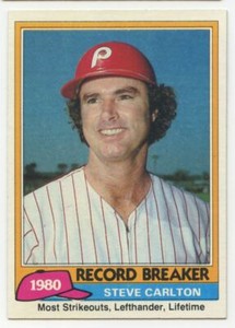 1981 Topps Steve Carlton Philadelphia Phillies #202