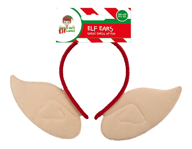 Christmas Elf Ears Headband Novelty Dress Up And Fancy Dress Accesories. - Image 1 of 3
