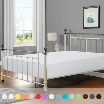 NTBAY 100% Brushed Microfiber Ultra Soft Fitted Sheet 15 Inches Pocket Bed Sheet