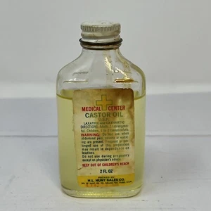 Antique Apothecary Ephemera Squibb Castor Oil Drug Medicine Bottle Prop Only - Picture 1 of 3