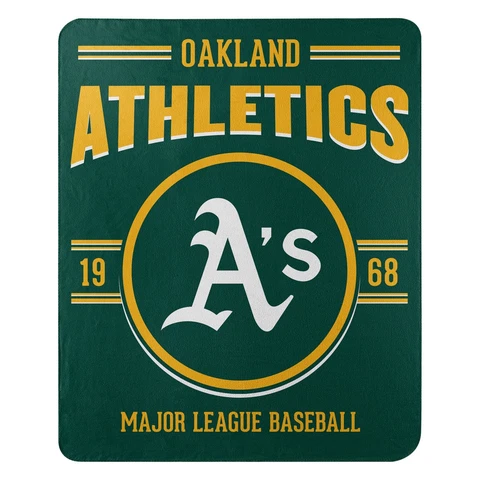 OKLAND ATHLETICS FLEECE THROW BLANKET 50" x 60" OFFICIAL MLB LICENSED PRODUCT Cover