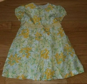 Girls JANIE And JACK Silk Blend DRESS Size 2T - Yellow Floral Spring Easter - Picture 1 of 3
