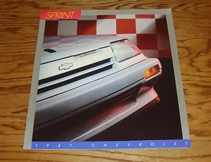Original 1987 Chevrolet Sprint Deluxe Sales Brochure 87 Chevy Turbo Coupe Sedan - Picture 1 of 2