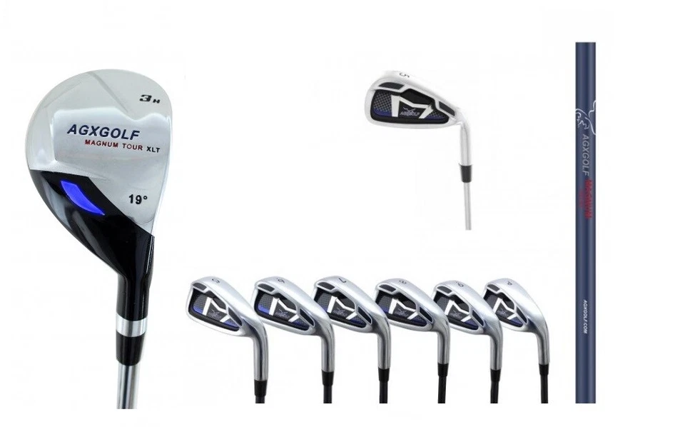 AGXGOLF LADIES GRAPHITE XLT IRON SET. ALL LENGTHS: w3 HY; (5) + 6, 7, 8 & 9 + PW - Image 1 of 4