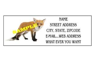 FOX ADDRESS LABELS COOL!!! #2 - Picture 1 of 1