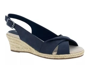 Easy Street Women Maureen Navy Blue Sandal 7.5N New - Picture 1 of 9