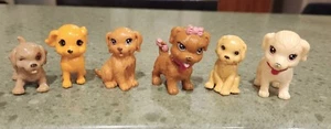 6 BARBIE DOLL PETS DOGS 2 BOBBLE HEADS~TAFFY~PET VET LIFE~DOGGY DAYCARE LOT - Picture 1 of 7