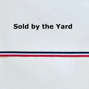 RED/WHITE/BLUE Grosgrain Ribbon in 4mm Width for Model Horse Tack - SOLD BY YARD - Picture 1 of 4