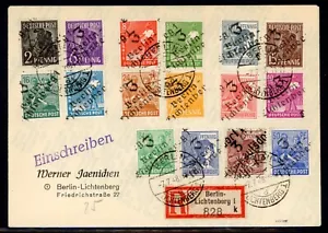 Germania 1948 Occupazione Alleata Michel# 166-181 serie completa su copertina registrata - Foto 1 di 2