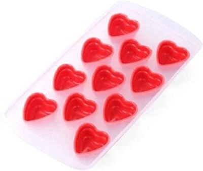 Heart Shape Ice Cube Tray Jelly Shots Silicone for easy push out - Image 1 of 4