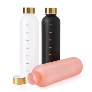 1 Litre Water Bottle Motivational leakproof Sports Gym Bottle for Travel Outdoor - Picture 1 of 17