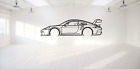 Porsche 911 992 GT3 RS Silhouette Icon Wall Graphic Decal Car Garage Art Design